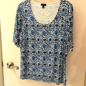 Talbots Tile Print Dressy T